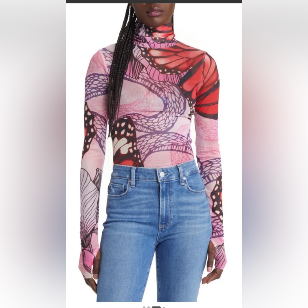 AFRM Zadie Mesh Long-Sleeve Top